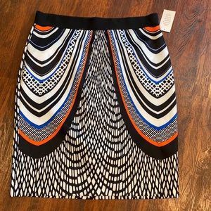 Eloquii Neoprene Pencil Skirt - geometric pattern - Size 16 NWT
